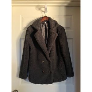 Fuzzy Super Soft Grey Coat